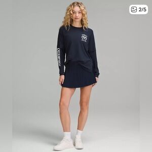 Lululemon Layered Long Sleeve T-Shirt Tennis Club - Legacy navy NEW size 8
